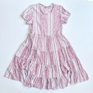 Hello Honey Tiered Floral Midi Dress Size M/L